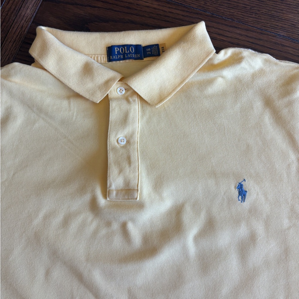 Ralph Lauren Men's Light Yellow Polo Shirt